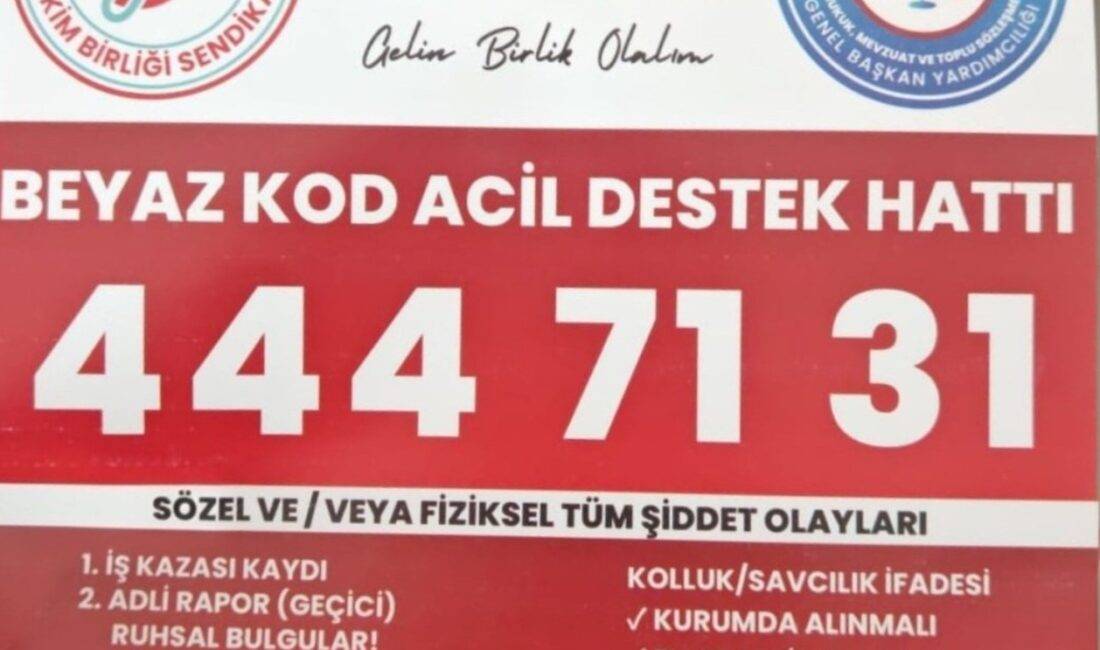 Hekim Birliği Sendikası önemli bir hizmeti daha başlatarak, Beyaz Kod